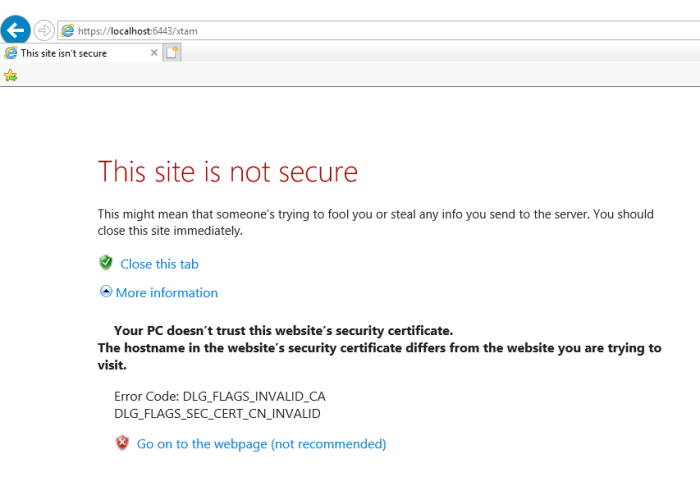 FAQ-Self-Signed-Certificate-Browser-Warning-Message