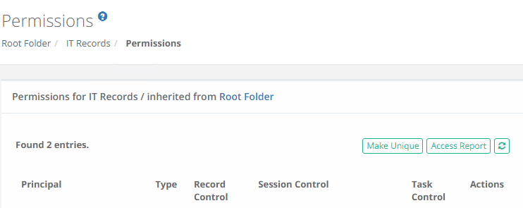 Folder with Inherited Permissions