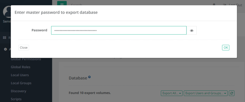 master_password_to_export_database.png