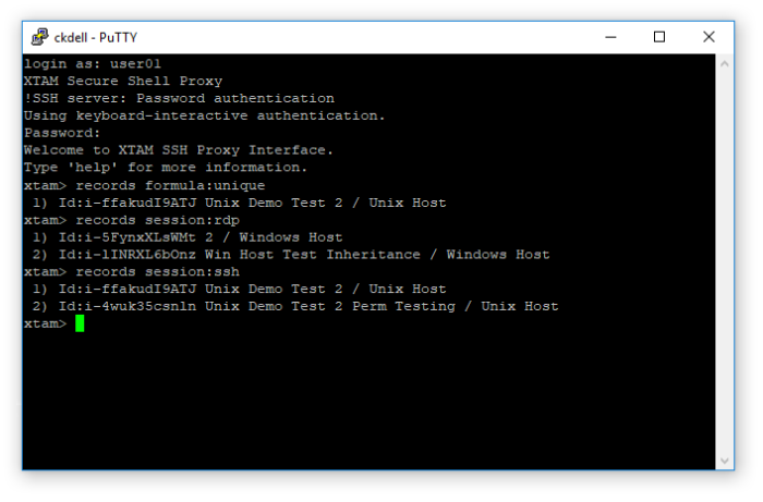 PAM-SSH-Proxy-Interface-Search-Commands