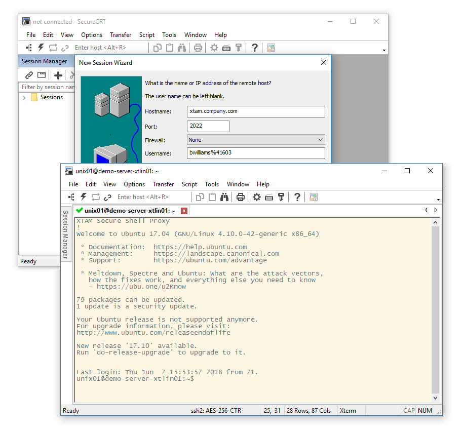 FAQ-XTAM-PAM-SSH-Connection-SecureCRT