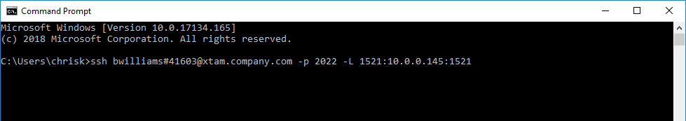FAQ-XTAM-SSH-Tunnel-Command