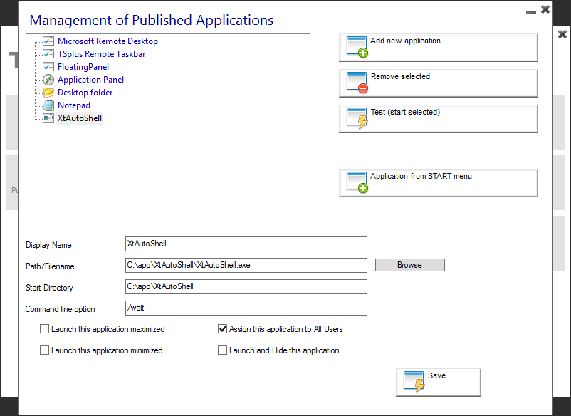 XTAM-RemoteApp-TSplus-XT-Published-App