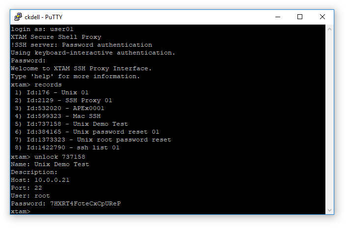XTAM-SSH-Proxy-Interface-Unlock-Command